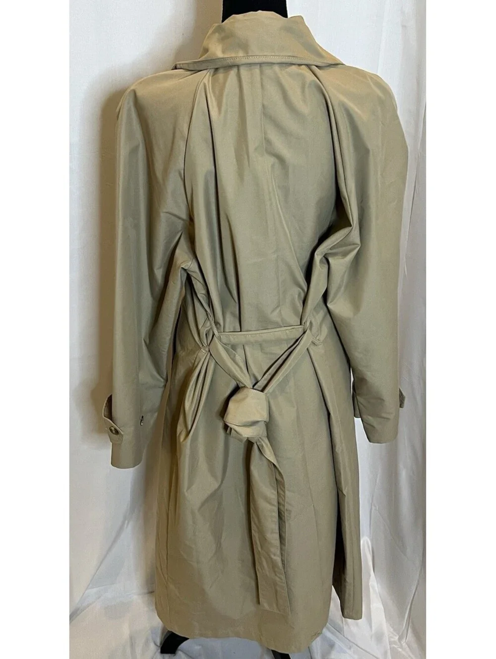 NWT GAP Women's Classic Belted Trench Coat Khaki Tan Double Breasted Size XL - Picture 6 of 9